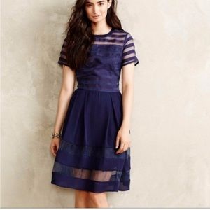 Elliat Blue Striped Dress NWT